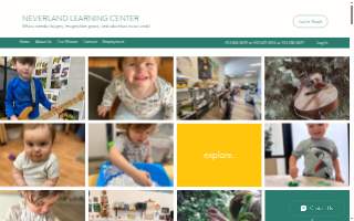 Neverland Learning Center website
