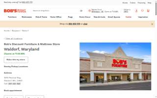 Bob’s Discount Furniture and Mattress Store of Waldorf website