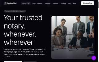 FamLee First Mobile Notary website