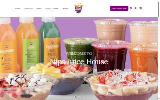 Nips Juice House website