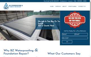 BZ Waterproofing & Foundation Repair, LLC website