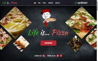 Life is...Pizza website