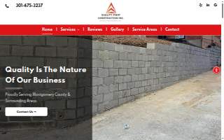 Quality First Construction INC website