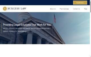 Burgess Law, LLC website