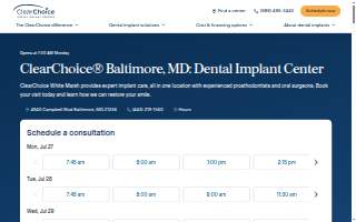 ClearChoice Dental Implant Center of White Marsh website