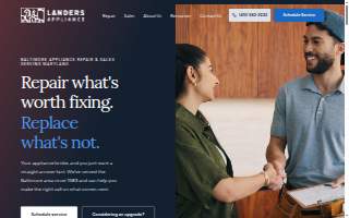 Landers Appliance of White Marsh website