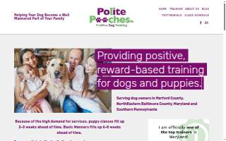 Polite Pooches Positive Dog Training website