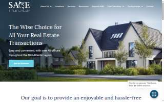 Sage Title Group of White Marsh website