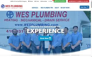 Wes Plumbing & Mechanical of White Marsh website