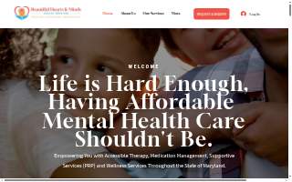 Beautiful Hearts and Minds Health Services website
