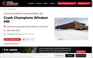 Crash Champions Collision Repair Windsor Mill website