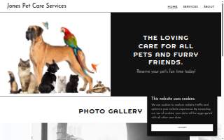 Jones Pet Care Services website