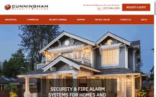 Cunningham Security Systems Greater Portland website