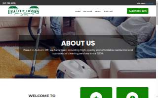 Healthy Homes Carpet & Upholstery Cleaning website