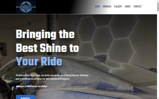 Reflections Auto Care website