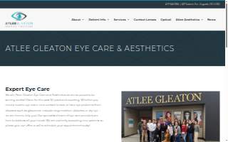 Atlee Gleaton Eye Care and Aesthetics website