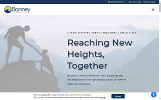 Bonney Staffing of Augusta website