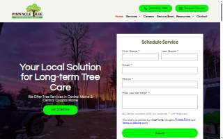 Pinnacle Tree Professional Arborists website