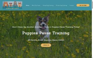 Puppies Pause Training website