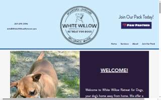 White Willow Retreat for Dogs website