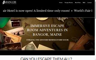 Bangor Escape Rooms website