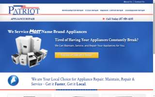 Patriot Appliance Repair website