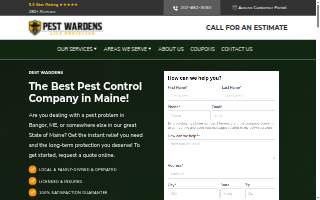 Pest Wardens website