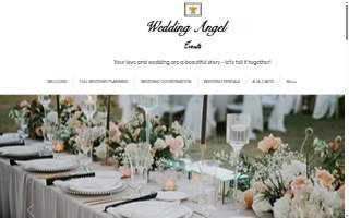 Wedding Angel Events website