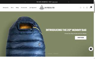 Hyperlite Mountain Gear website