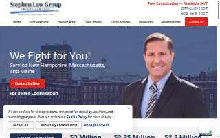 Stephen Law Group Injury Lawyers of Biddeford website