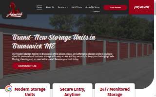Admiral Self Storage website