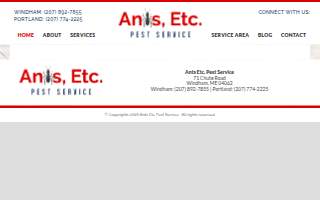 Ants Etc. Pest Service website
