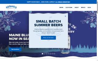 Sebago Brewing Company Brewery & Tasting Room website