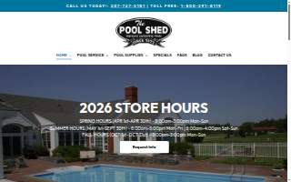 The Pool Shed website