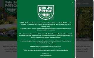 Main Line Fence Co of Lewiston website