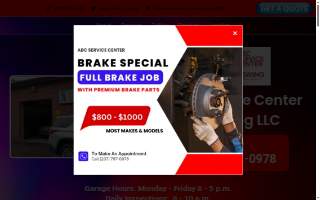 ABC Service Center & Towing website