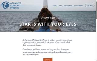 Advanced Clinical Eyecare of Maine website