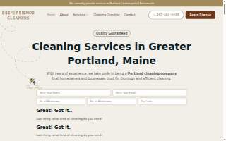 Bee Friends Cleaners website