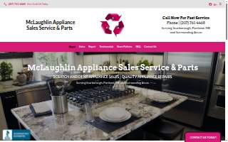 McLaughlin Appliance Sales, Service & Parts website