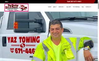 Yaz Towing of Portland website