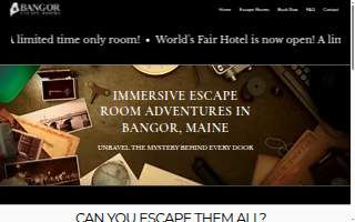 Bangor Escape Rooms website