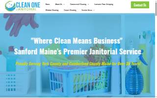 Clean One Janitorial website