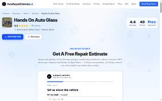 Hands On Auto Glass website