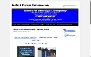 Sanford Storage website