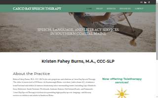 Casco Bay Speech Therapy website