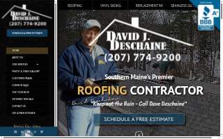David J. Deschaine Roofing website