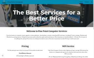 Pine Point Computer Services website