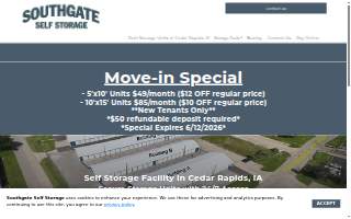 Southgate Self Storage LLC website