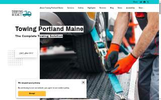 Towing Portland Maine website