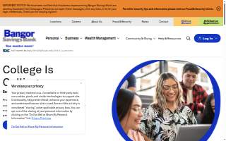 Bangor Savings Bank website